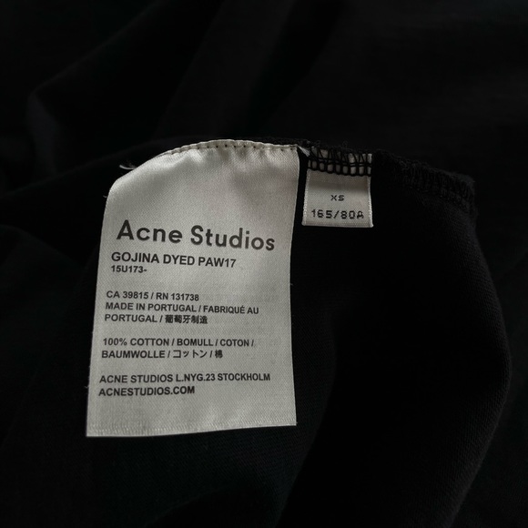ACNE STUDIOS logo rib t shirt size extra small - Picture 6 of 6